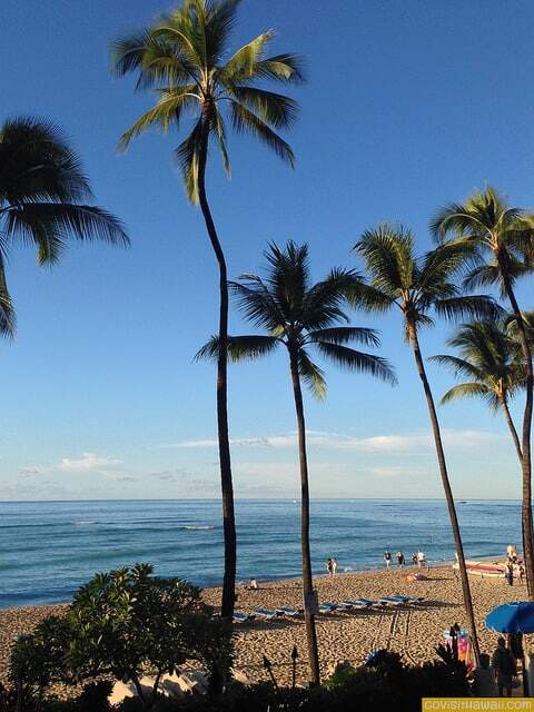 A view of Waikiki Beach from the Outrigger Waikiki on the Beach