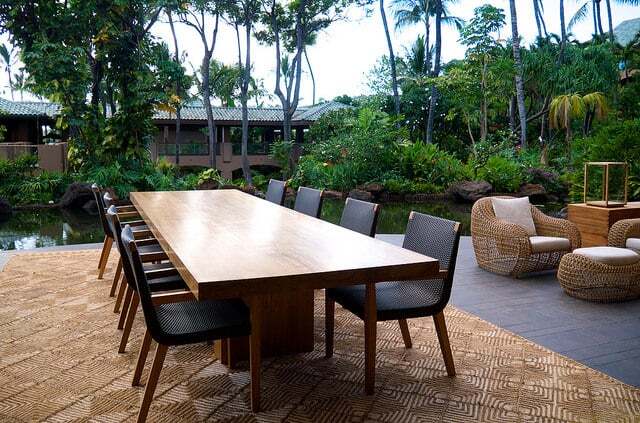 Just one of the many outdoor living areas dotted throughout the resort.