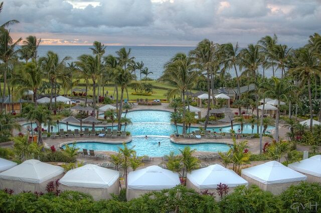 Cascading, three-tiered pool at Ritz-Carlton Kapalua