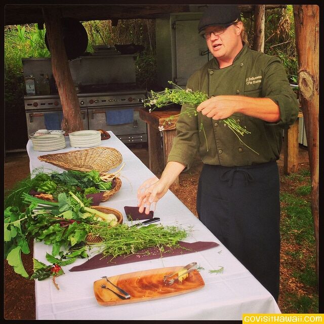 Chef JJ describes some of the ingredients he's prepping for lunch