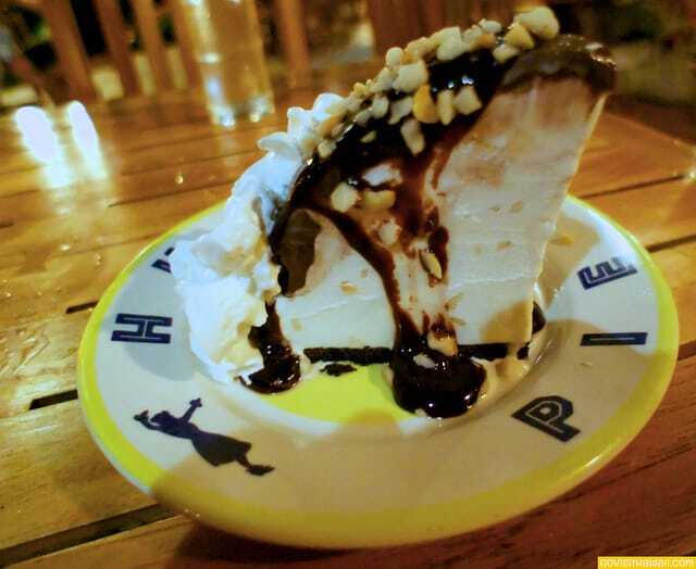 A slice of Hula Pie from Dukes Beach House is a slice of dessert heaven. The combination of macadamia nut ice cream on a cookie crust with chocolate sauce, macadamia nuts and whipped cream is deeelish!