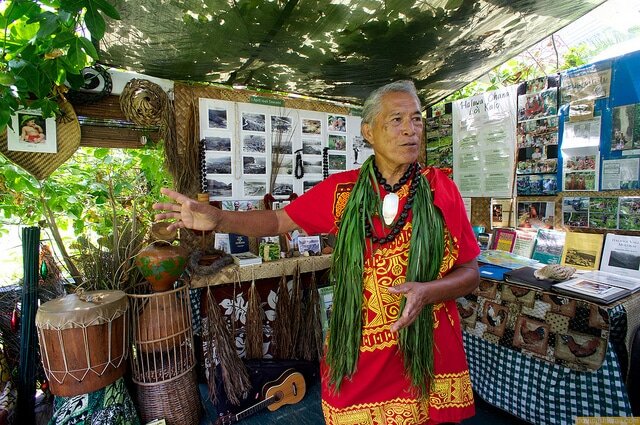 Anakala Pilipo Salitorio teaches Hawaiian traditions from Hale Ike O Halawa