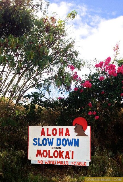 This sign is posted at the intersection from the airport onto the main highway.
