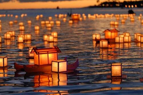 Lanterns on the ocean Lanterns on the ocean