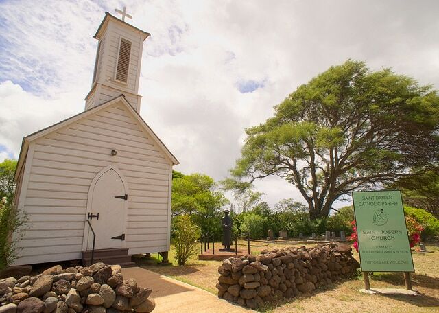 Saint Joseph Church was built by Saint Damien in 1876.
