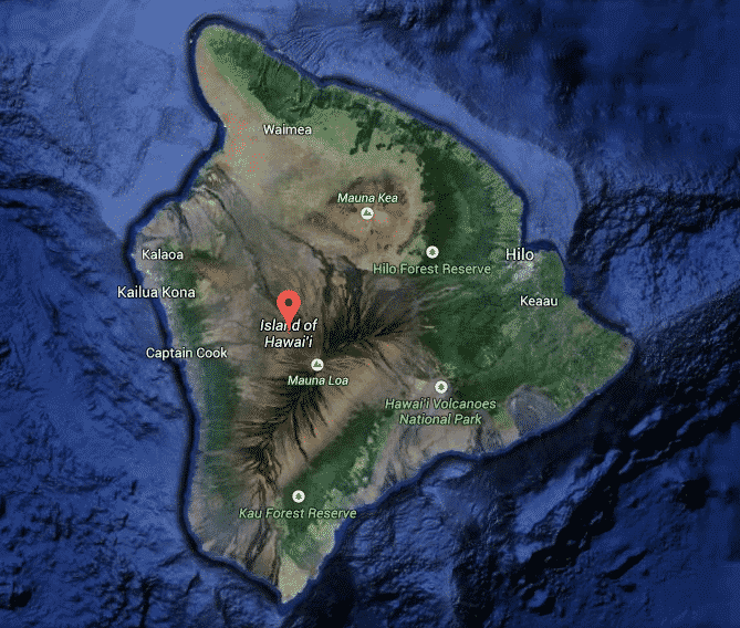 Windward and Leeward sides of Hawaii Island illustrated