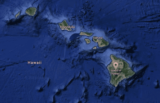 Leeward and windward sides of the Hawaiian Islands